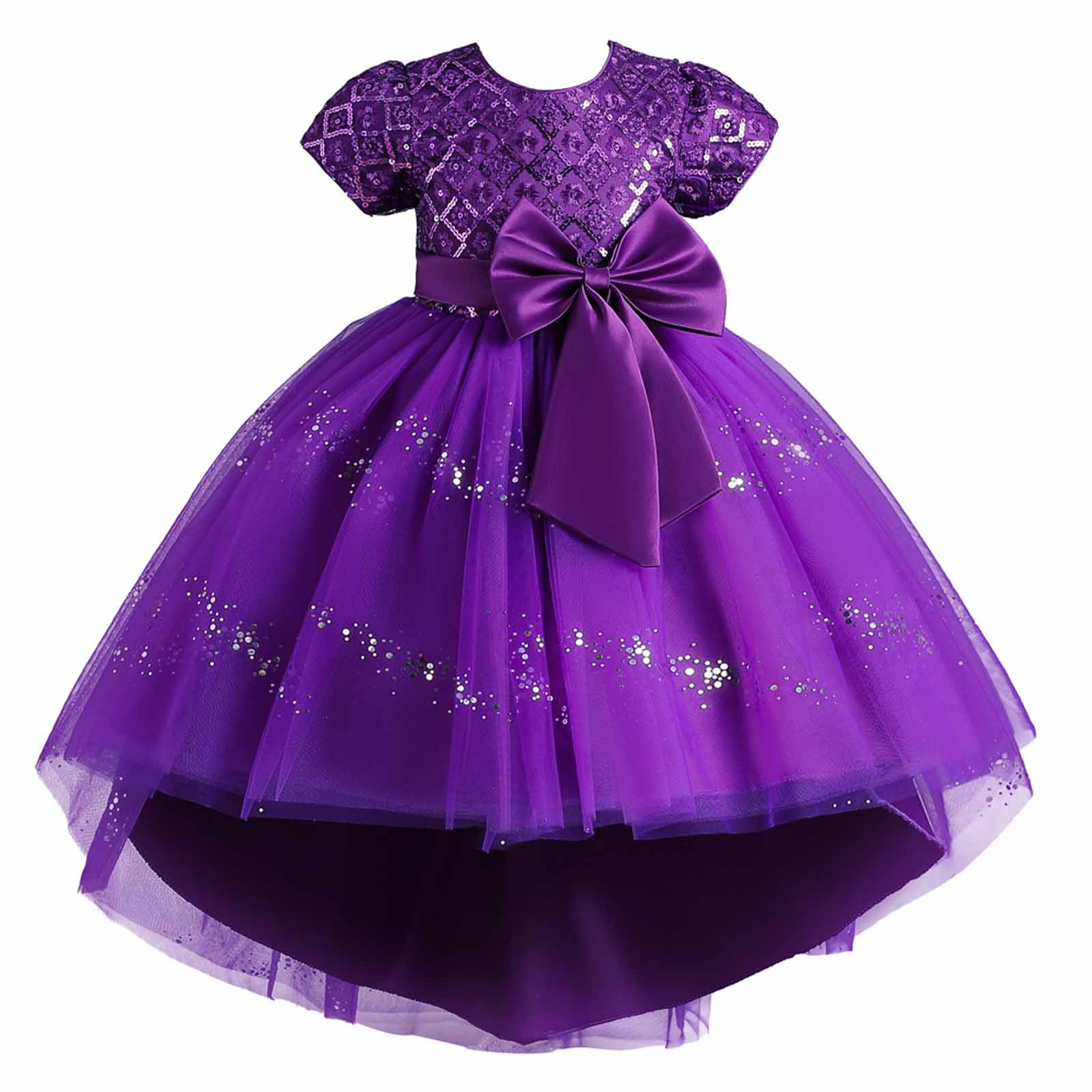 Kids' $10 Under Girl Dress Kids Ruffles Lace Party Wedding Bridesmaid Dresses for Save Big