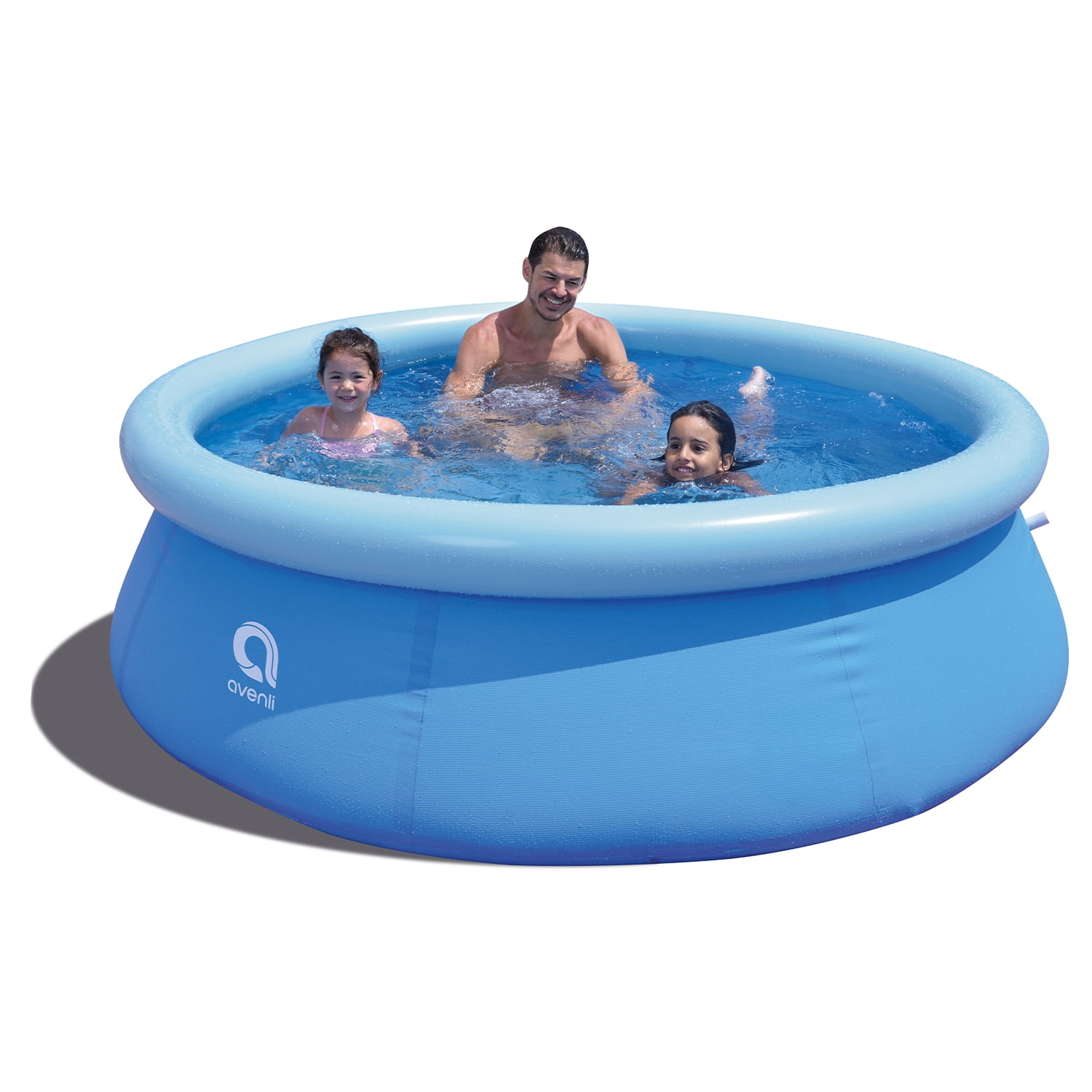 JLeisure Avenli 17807 10 Foot x 30 Inch 2 to 3 Person Capacity Prompt Set Above Ground Kid Inflatable Outdoor Backyard Swimming Pool Blue 