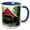 Blue/White, variant on 3drose, Covered Bridge Traditional Red Pemigewasset River New Hampshire, 11oz Two-tone Black Mug