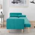 thumbnail image 5 of Loveseat Sofa,Double Corner Folding Sofa Bed,Two Throw Pillows,for Living Room Bedroom Lounge,Versatile,Easy to Assemble,Blue, 5 of 5