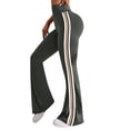 thumbnail image 3 of qelini Plus Size Flared Yoga Pants for Women High Waist Pocket Elastic Waist Leggings Solid Color Long Pants, 3 of 9