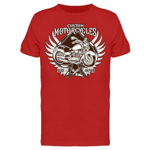 Custom Motorcycles: Build Repair T-Shirt Men -Image by Shutterstock, Male 3X-Large