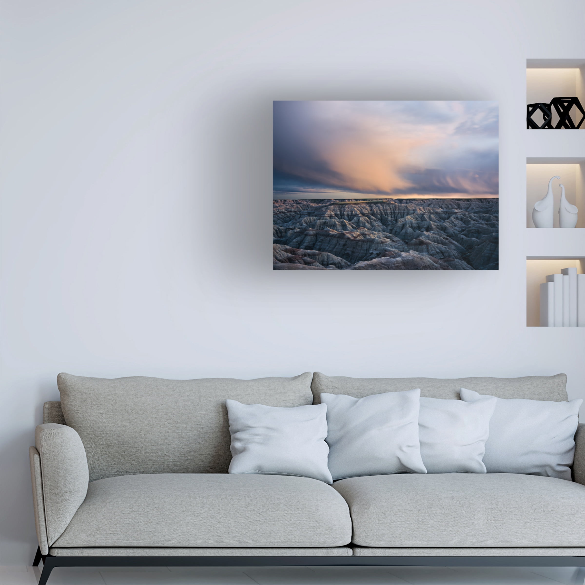 John Fan 'Twilight Over Badlands' Canvas Art