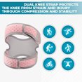 thumbnail image 7 of Patellar Tendon Support Strap , Knee Pain Relief Adjustable Knee Strap for Running, Arthritis, Tennis Injury Recovery-Pink, 7 of 7