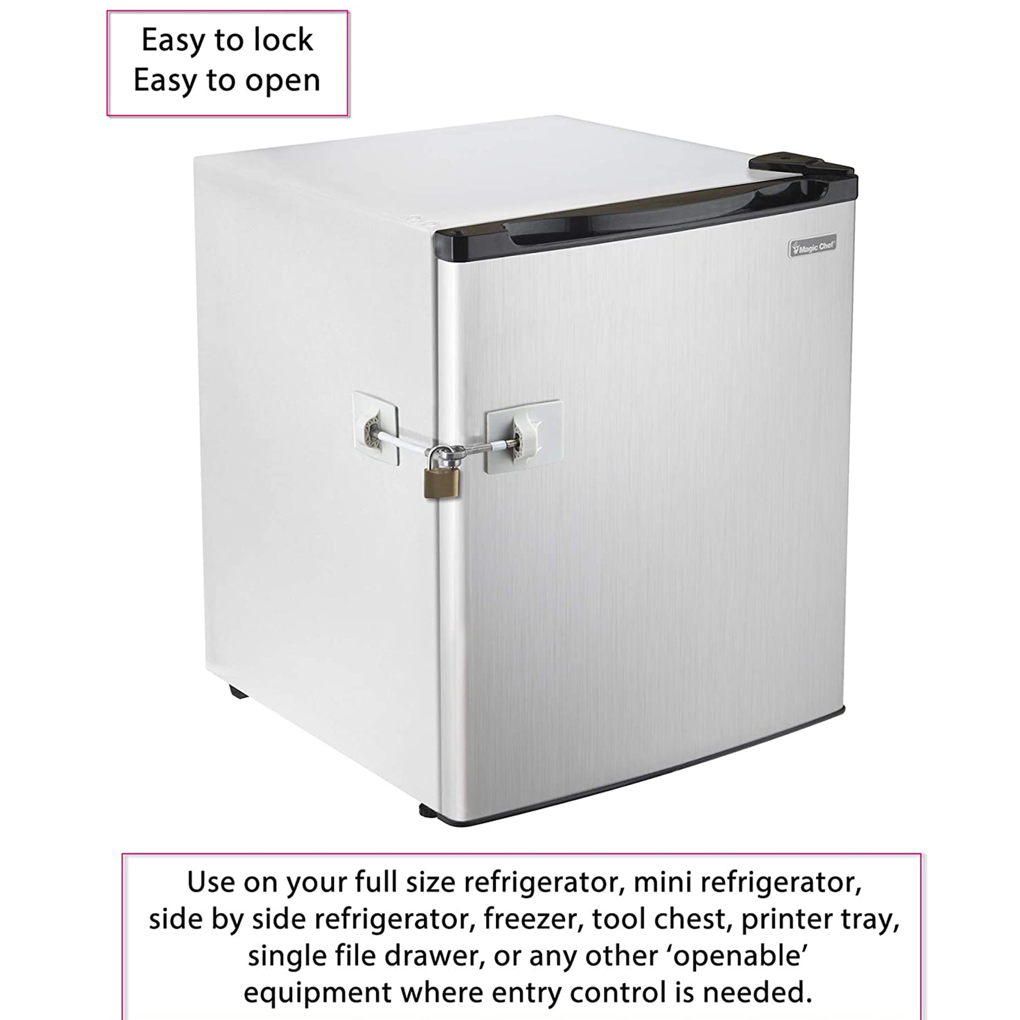 Refrigerator Door Lock (White Without Padlock)