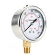 thumbnail image 2 of Fuel Pressure Gauge Fuel Pressure Liquid Filled Gauge Thread Read Accuracy Silver Brass 1/4 NPT Chemical Industry Electric Power for Petroleum Metallurgy, 2 of 7