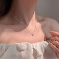 thumbnail image 4 of Collar de perlas de amor de moda para mujer, dulce collar de clavícula con forma de corazón rosa y amor para niña, regalo para niña, 4 of 6