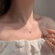 thumbnail image 4 of Collar de perlas de amor de moda para mujer, dulce collar de clavícula con forma de corazón rosa y amor para niña, regalo para niña, 4 of 6