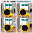thumbnail image 3 of SereneLife Air Mover, 3-Speed Blower Fan with Adjustable Angle, 2500 CFM Airflow, Portable Dryer for Ventilation, Circulation, and Drying in Homes, Garages, and Worksites, Yellow, 3 of 5