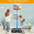thumbnail image 6 of Gymax Portable 2 in 1 Kids Basketball Hoop Stand w/ Ring Toss & Storage Box Black, 6 of 10