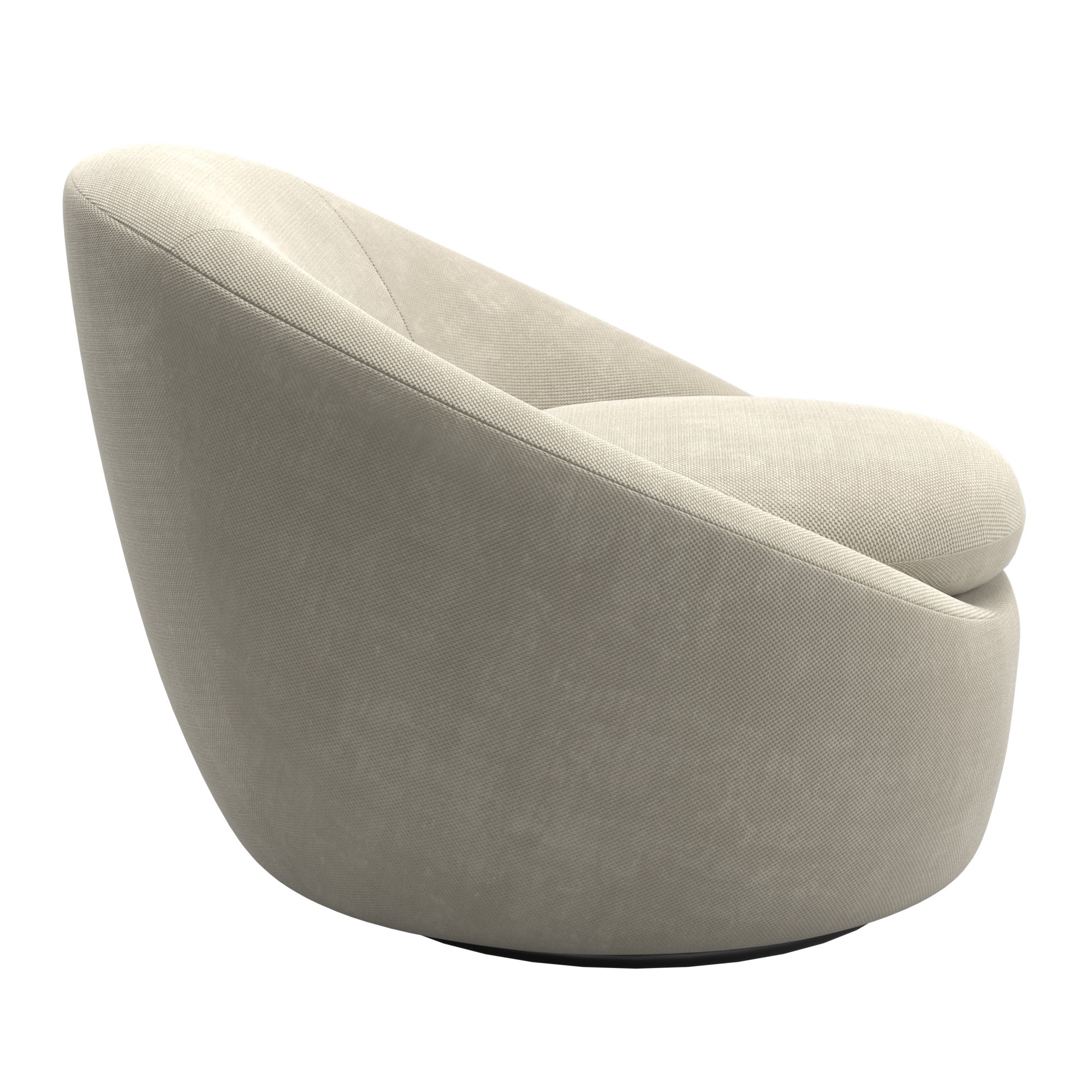Weston Home Velin Chenille Swivel Accent Chair, Beige