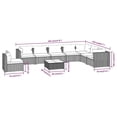 thumbnail image 4 of vidaXL 9 Piece Garden Lounge Set with Cushions Poly Rattan Black, 4 of 5