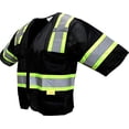 thumbnail image 4 of RK-Safety Class 3 Two Tones High Visibility Reflective Strips Breathable Ployester Mesh Vest W/Pockets | ANSI ISEA 107-2015 Certified (set of 5(3X), Black), 4 of 4
