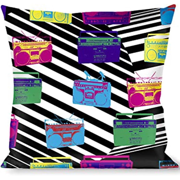 buckle-down throw pillow - eighties boomboxes
