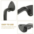 thumbnail image 4 of Black Door Handle for Sliding Doors Cast Iron Garage Door Handle 2pcs 1 Set, 4 of 8