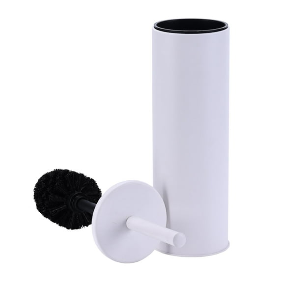 Deep & Sturdy Toilet Bowl Brush with Holder - Durable Scrubbing - Toilet Cleaners - Household Essentials - Bathroom Cleaner - Cleaning Supplies - Household Supplies, Matte White