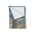 thumbnail image 2 of Pillar Soft Flannel Fleece Throw Blanket, 2 Marble Pillars at the Sunset Clouds in the Sky Digital Image Print, Cozy Plush for Indoor and Outdoor Use, 60" x 80", Blue Pale Grey, by Ambesonne, 2 of 5