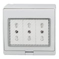 thumbnail image 2 of waterproof wall socket, wall socket, waterproof wall socket IP55 dustproof and flame retardant shell 3-port wall socket 110-250V ABS, flame retardant PC material, 2 of 4