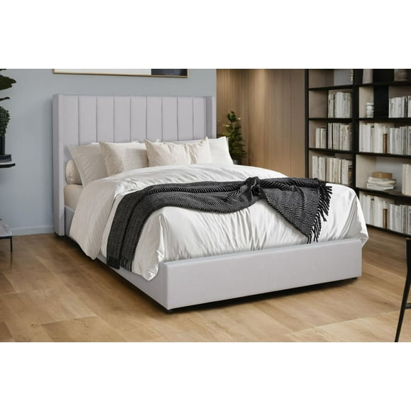 K-Living Penny Lift Up Storage King Size Fabric Bed! NO BOX SPRING IS REQUIRED!