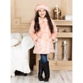 thumbnail image 3 of Widgeon Girls' Jacket Faux Fur Button Down Coat and Hat Outwear Set, 3 of 9