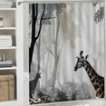 thumbnail image 6 of Orinice Giraffe Deer Forest Bathroom Decor Set, Multi-size Colorful Luxurious Polyester Fabric Shower Curtain with Hooks, Waterproof Home Bathtubs Decoration 60x72, 6 of 7