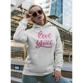 thumbnail image 2 of Love You Hoodie Women | | Size M, 2 of 4