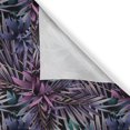 thumbnail image 6 of Ambesonne Floral Valance & Curtain, Tropical Forest Leaves Retro, 55"x24", Quartz Turquoise and Black, 6 of 7