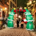 thumbnail image 2 of Costway 11FT Inflatable Christmas Tree Arch Party Decoration with Santa Claus LED Lights, 2 of 10