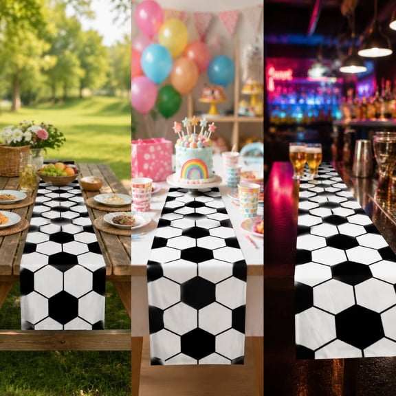 Dvkptbk Football Tablecloth Table Runner Party Event Birthday Decoration Polyester