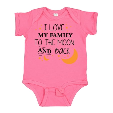 

Inktastic I Love My Family to the Moon and Back Gift Baby Boy or Baby Girl Bodysuit