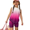 thumbnail image 7 of 2 Piece Girls Summer Outfits Casual Lounge Set Shirts and Elastic Waist Shorts with Pockets Clothing Sets, 7 of 7