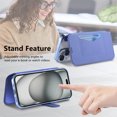 thumbnail image 6 of Cases for iPhone 15 Case with Card Holder [Compatible with MagSafe] [Camera Lens Protector] [RFID Blocking]  Plating Clear Case 2 in 1 Detachable Flip Wallet for iPhone 15, Blue, 6 of 11
