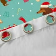 thumbnail image 4 of Feelyou Brown Dachshund Child Black Out Curtains, Kawaii Christmas Animal Curtains Pack of 2 (42x63 Each), Cartoon Bowknot Bell Bedroom Curtains, Blackout Curtains Bedroom Decor, 4 of 6