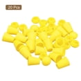 thumbnail image 3 of Unique Bargains 20Pack Plastic Cord Lock Bell End Stopper Cord End Lock Rope Fastener, Yellow, 3 of 5
