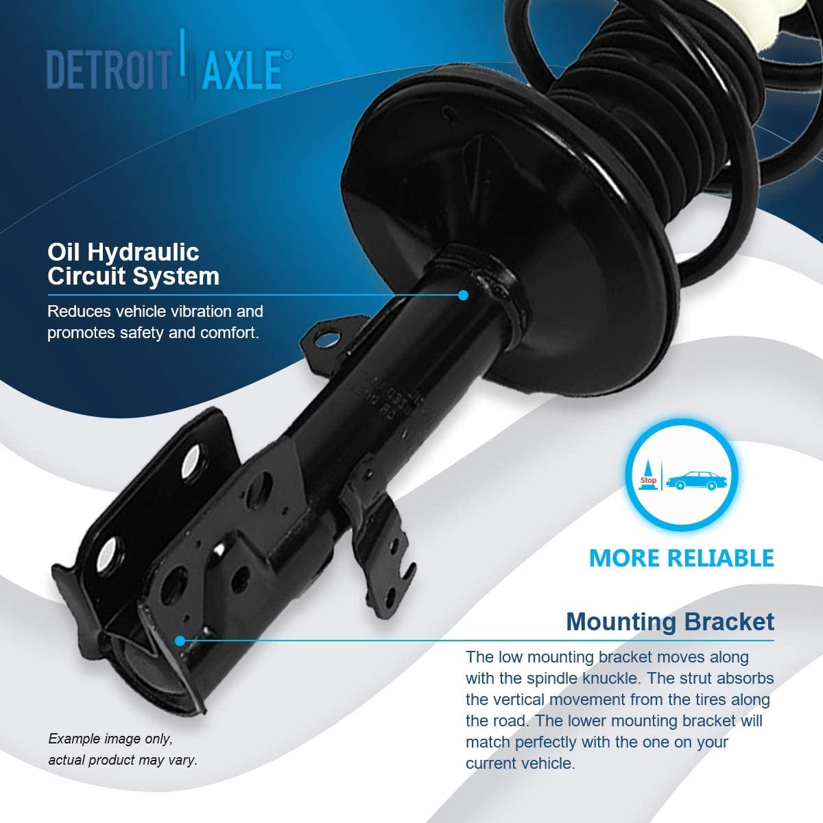 Detroit Axle - 1.8L Front 8pc Suspension Kit for 2009-2013 Toyota Corolla 2011-2013 Matrix, 2 Struts w/Coil Spring 2 Lower Control Arms 2 Lower Ball Joints 2 Sway Bars Replacement