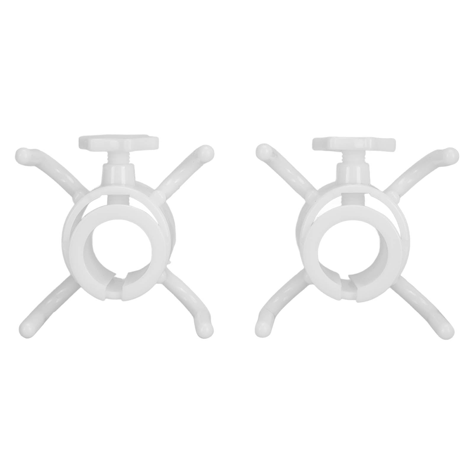 Aestri 2Pcs Plastic Beach Umbrella Hanging Hook 4 Prong Umbrella Hanger for Towel Hat Sunglasses Holder White
