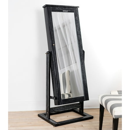 Hives & Honey Jewelry Armoire Standing Cheval Mirror - Ceruse