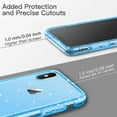 thumbnail image 7 of JETech Glitter Case for iPhone Xs and iPhone X, 5.8-Inch, Bling Sparkle Shockproof Phone Bumper Cover, Cute Sparkly for Women and Girls (Blue), 7 of 7