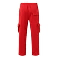 thumbnail image 6 of MDUKONU Men's Casual Utility Joggers Comfortable Solid Color Work Pants With Multiple Pockets For Outdoor And Daily Wear Red XXXL, 6 of 8