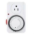 thumbnail image 1 of Timer Socket Indoor 24-Hour Mechanical Outlet Timer (US Plug), 1 of 5