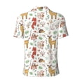 thumbnail image 3 of Vsdgher Cute Little Animals Print Men's Short Sleeve Stretch Polo Shirt, Moisture-Wicking Performance Polo Shirt, 3 of 8