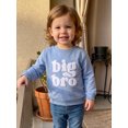 thumbnail image 3 of RUINIXCW Toddler Baby Boy Sweatshirts Big Brother Outfit Little Boy Kids Big Bro Letter Long Sleeve Crewneck Pullovers Spring Fall Winter Shirts Tops, 3 of 10