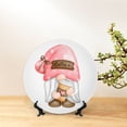 thumbnail image 6 of Salouo Coffee Gnome (1) Pattern Bone China Decorative Plate,Holiday Decor Decorative Ceramic Plates with Stand Elegant Home DéCor for Hallway/Living Room/Bedroom-10in, 6 of 6