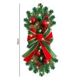 thumbnail image 3 of YAOMOBB Plante Simulée Guirlande de Noël Réutilisable Escalier de Noël Guirlande Plante Artificielle Pomme de Pin Nœud Décoration Intérieure Extérieure, 3 of 6