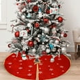 thumbnail image 5 of Cheapark Round Christmas Tree Skirt - "Merry Xmas" Decor Rug - Living Room & Bedroom Carpet Mat For Christmas Tree Styling, 5 of 6