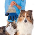 thumbnail image 5 of 1 pieza (azul) solo mano derecha limpieza de mascotas aseo baño guante de masaje cepillo peine para perros gatos conejos chinchillas - cepillo para quitar el pelo Rojo Verde, 5 of 5