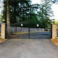 thumbnail image 5 of Aleko  12 ft. Prague Style Steel Swing Dual Driveway with Pedestrian Gate - Black, 5 of 12
