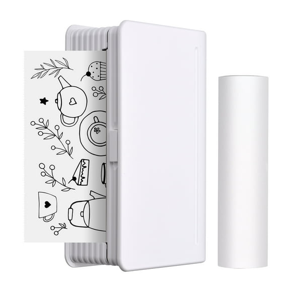 Yeacher 112mm Pocket Photo Printer Portable BT Thermal Printer Mobile Printer 300dpi for Photo Picture Receipt Memo Note Label Sticker Compatible with Android iOS Windows