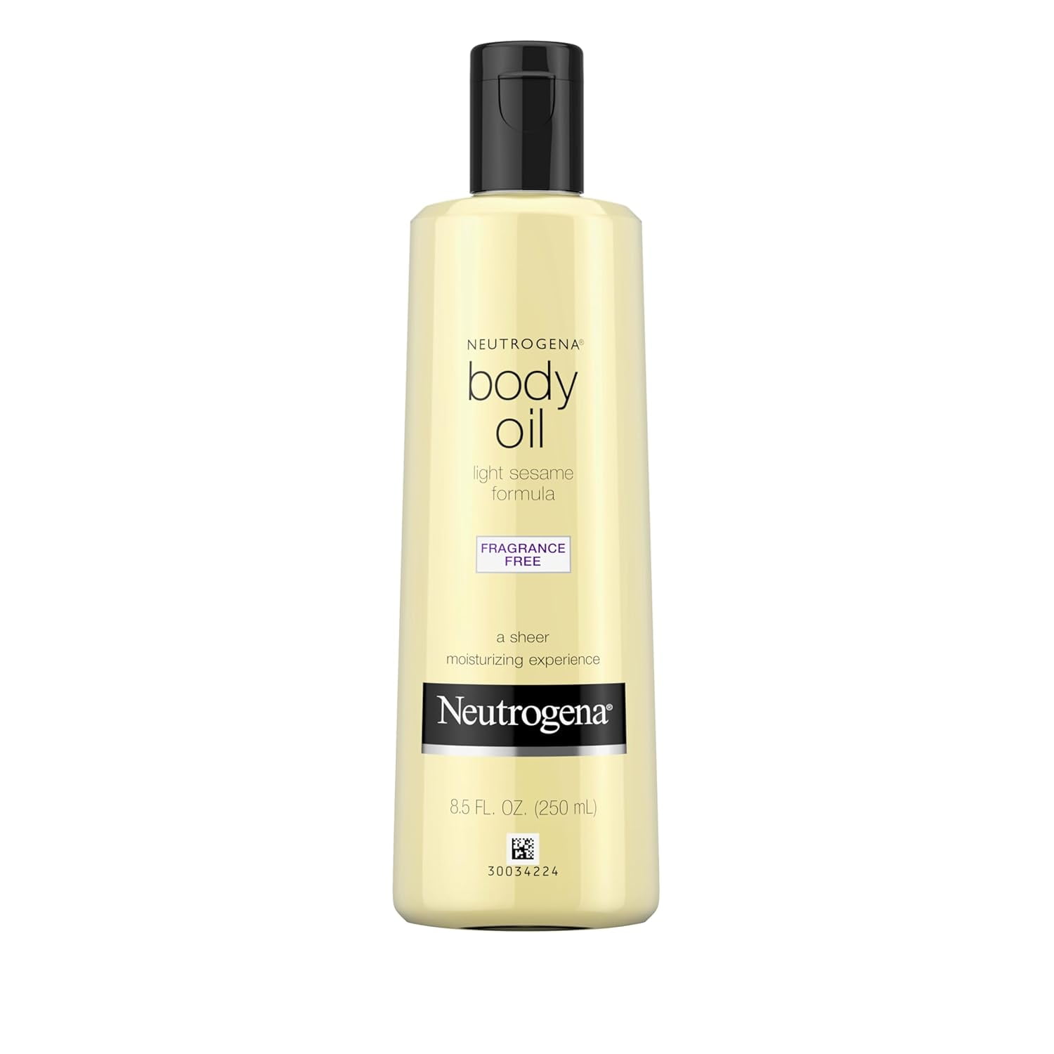 (2 pack) Neutrogena Body Oil Light Sesame Formula, Fragrance Free Dry Skin Moisturizer & Hydrating Body Massage Oil - 8.5 fl oz