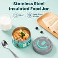 thumbnail image 5 of 43 oz Bento Lunch Box With 13 oz Soup Bowl and Portable Ice Pack Airtight- Durable for On-the-Go Meal, 3 Compartment, Removable Tray and Handle，BPA-Free and Food-Safe Materials(Green), 5 of 10